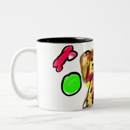 Golden Retriever Kunst Zweifarbige Tasse