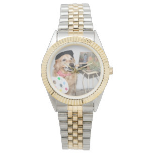 Golden retriever-Künstler Armbanduhr