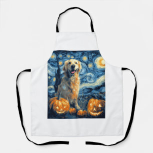 Golden Retriever Kürbis Sternennacht Hundemama Van Schürze