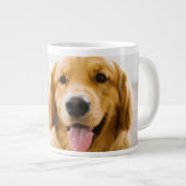 Golden Retriever Lächeln Jumbo-Tasse (Vorderseite Rechts)