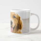 Golden Retriever Lächeln Jumbo-Tasse (Rechts)