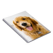 Golden Retriever Lächeln Notizblock (Rechte Seite)