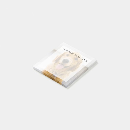 Golden Retriever Lächeln Post-it Klebezettel (angewinkelt)