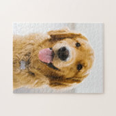 Golden Retriever Lächeln Puzzle (Horizontal)
