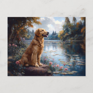 Golden Retriever Lago Pads Postkarte