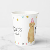 Golden Retriever Lasse Pawty Dog Birthday Paper Cu Pappbecher (Links)