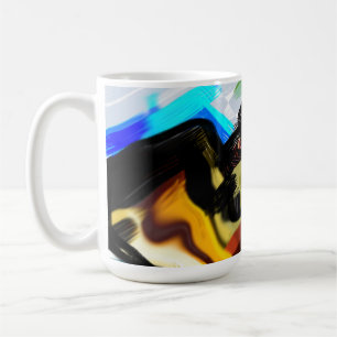 Golden Retriever läuft frei Kaffeetasse