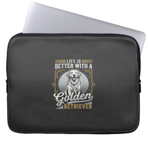 Golden Retriever Leben ist besser Hund Laptopschutzhülle