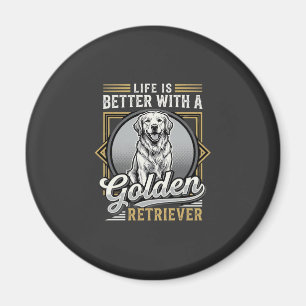 Golden Retriever Leben ist besser Hund Magnet