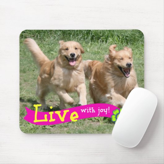 Golden retriever leben mit Freude Mousepad (Mit Mouse)