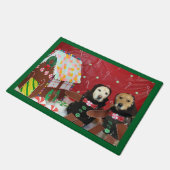 Golden retriever-Lebkuchen-Männer Fußmatte (Schrägansicht)