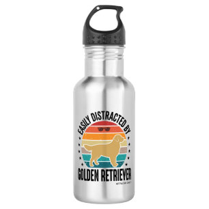 Golden Retriever Leicht Ablenkbar Vintage Hund Des Edelstahlflasche