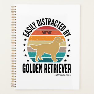 Golden Retriever Leicht Ablenkbar Vintage Hund Des Planer
