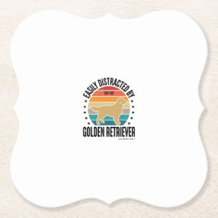 Golden Retriever Leicht Ablenkbar Vintage Hund Des Untersetzer