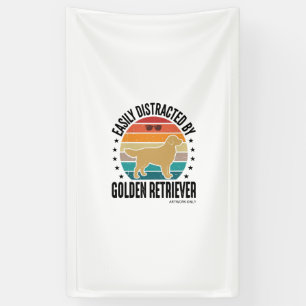 Golden Retriever leicht ablenkbar Vintage-Hundedes Banner