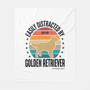 Golden Retriever Leicht Ablenkbar Vintage-Hundedes Fleecedecke