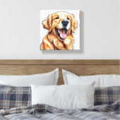 Golden Retriever Leinwanddruck (Insitu (Schlafzimmer))