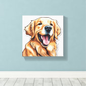 Golden Retriever Leinwanddruck (Insitu (Holzboden))