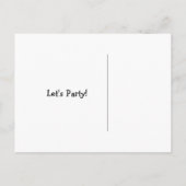 Golden Retriever Let's Party Geburtstag Einladungspostkarte (Rückseite)