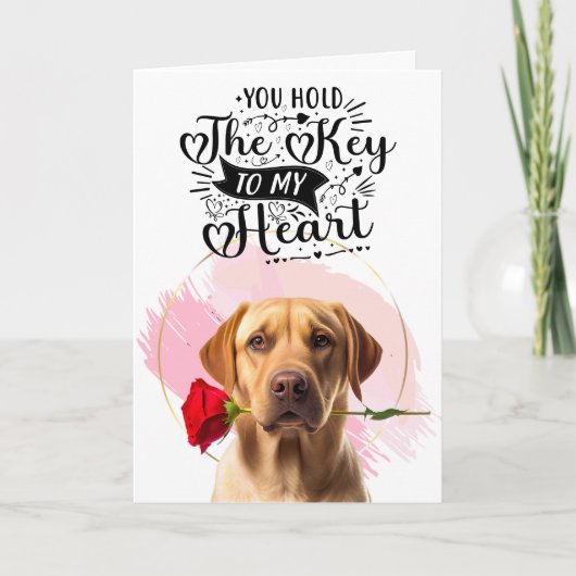 Golden Retriever Liebe Custom Valentinstag Feiertagskarte (Vorderseite)