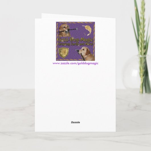 Golden Retriever Liebe gewinnt immer Stolz Karte (Rückseite)