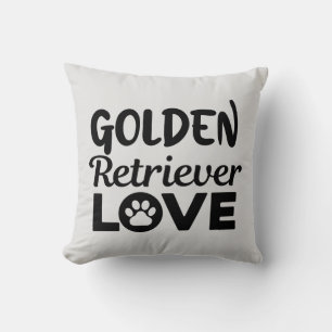 Golden Retriever Liebe Girls' Fine Jersey T - Shir Kissen