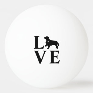 Golden Retriever Liebe Hund Silhouette Typografie Tischtennisball