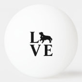 Golden Retriever Liebe Hunde Silhouette Typografie Tischtennisball (Rückseite)
