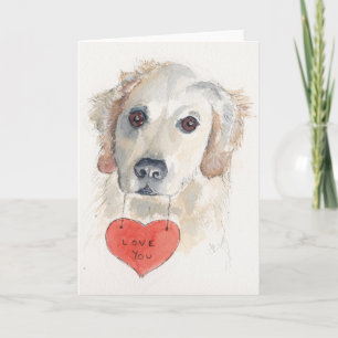 Golden Retriever Liebe Karte