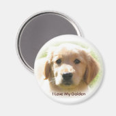 Golden Retriever Liebe Magnet (Vorderseite/Rückseite)