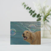 Golden Retriever Liebe Postkarte (Stehend Vorderseite)