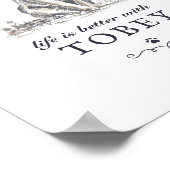 Golden Retriever Life'sBetter With Custom Dog Name Poster (Ecke)