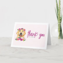 Golden Retriever Lila Floral Geburtstag