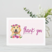 Golden Retriever Lila Floral Geburtstag