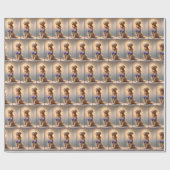 Golden Retriever Lingerie Model Geschenkpapier (Flach)