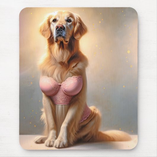 Golden Retriever Lingerie Model Mousepad (Vorne)
