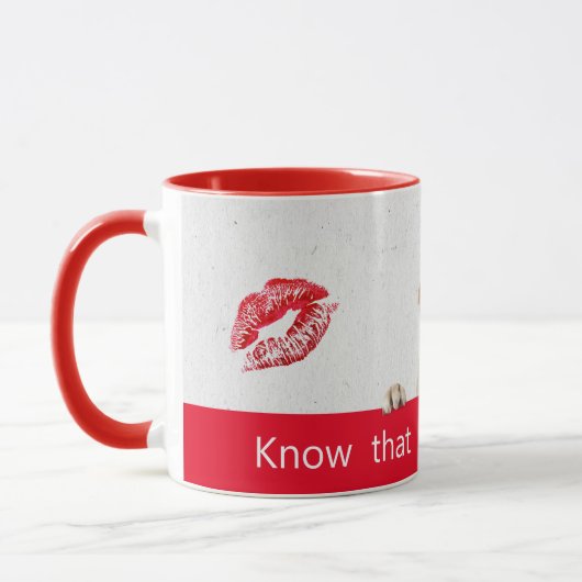 Golden Retriever Lippenstiftküsse Tasse (Links)