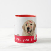 Golden Retriever Lippenstiftküsse Tasse (Zentrum)