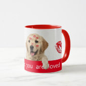Golden Retriever Lippenstiftküsse Tasse (VorderseiteRechts)