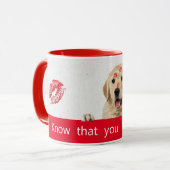 Golden Retriever Lippenstiftküsse Tasse (Vorderseite Links)