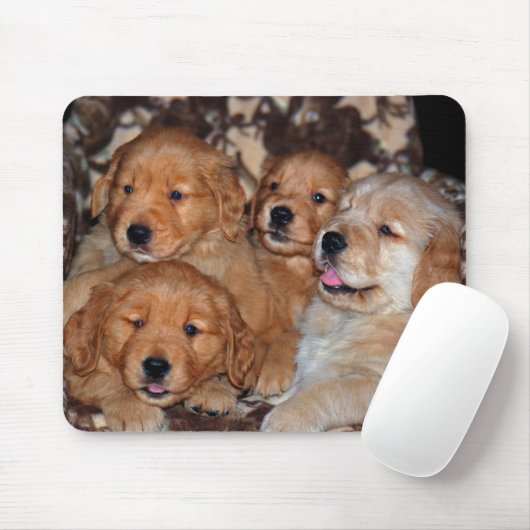 Golden Retriever Litter Mousepad (Mit Mouse)