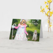 Golden Retriever Little Bo Peep Oaster Karte (Gelbe Blume)