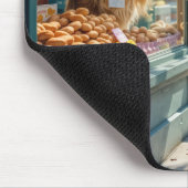 Golden Retriever Looking Into a Bakery Window Mousepad (Ecke)
