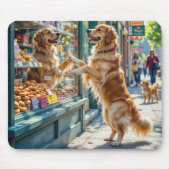 Golden Retriever Looking Into a Bakery Window Mousepad (Vorne)