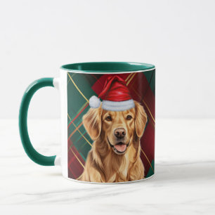 Golden Retriever Lover Holiday Kariert Weihnachten Tasse
