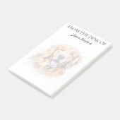 Golden Retriever Lover Monogrammed Dog Post-it Klebezettel (angewinkelt)