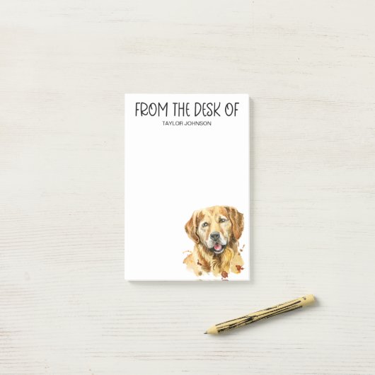 Golden Retriever Lover Post-it Klebezettel (Auf Schreibtisch)