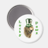 Golden Retriever Lucky Paws Magnet (Vorderseite/Rückseite)