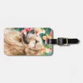 Golden Retriever Luggage Tag Gepäckanhänger (Vorderseite horizontal)