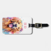 Golden Retriever Luggage Tag Gepäckanhänger (Vorderseite horizontal)